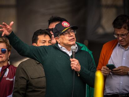 Gustavo Petro en Bogotá, el 1 de mayo.