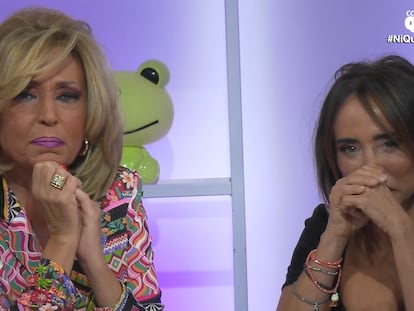 Lydia Lozano y María Patiño, tras recibir la noticia de su regreso a la televisión tradicional.