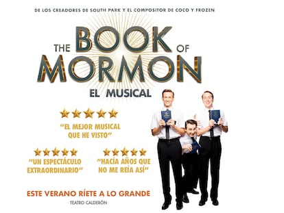 Cartel oficial de la comedia musical 'The Book of Mormon'