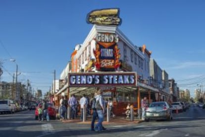 Geno's Steaks, en FIladelfia sur.