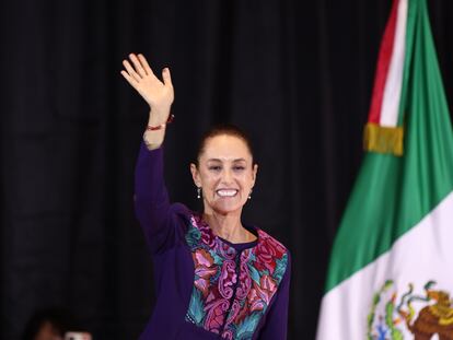 Claudia Sheinbaum tras conocer los resultados preliminares de la elección, el 3 de junio.