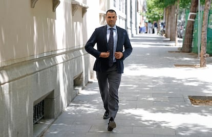 Alberto González Amador, a su llegada al Tribunal Superior de Justicia de Madrid.