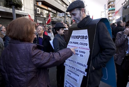 Grandes dosis de humor en la protesta de Alicante.