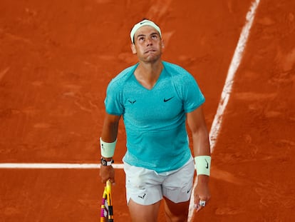 Nadal, en Roland Garros en mayo.
