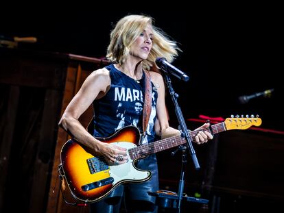 La cantante Sheryl Crow, durante su actuación del martes en el Real Jardín Botánico Alfonso XIII, en Madrid.