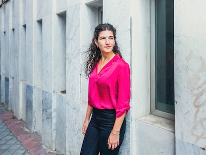 María Grandury, científica española que fundó SomosNLP, en la plaza de San Cayetano, en Madrid.