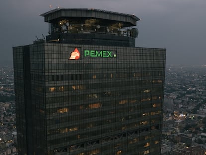 El edificio de Petróleos Mexicanos (Pemex), en Ciudad de México, en mayo de 2023.