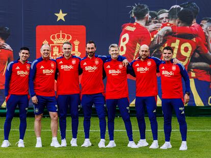 Entrenamiento de la selección española en el campamento base de Oschberghof