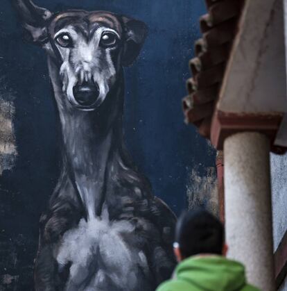 Un mural en el pueblo de Penelles (Lleida).