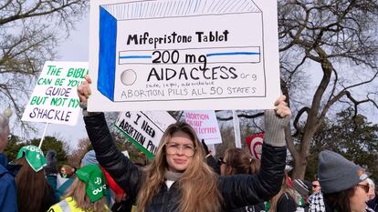 Activistas en favor del aborto, en marzo en Washington.