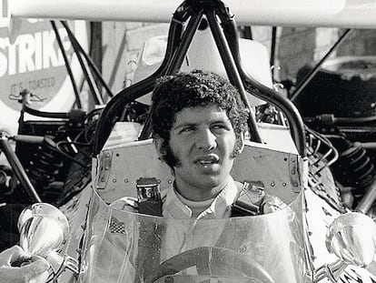 El piloto Jody Scheckter —Bebé Oso, The Pooh— en el Gran Premio de Sudafrica en Kyalami.