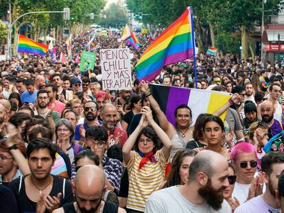 Manifestación del Orgullo Crítico en Madrid.