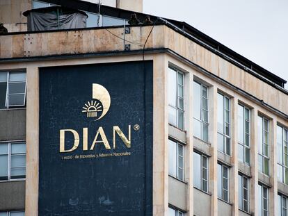 La sede de la DIAN, en Bogotá (Colombia), el pasado 1 de mayo.