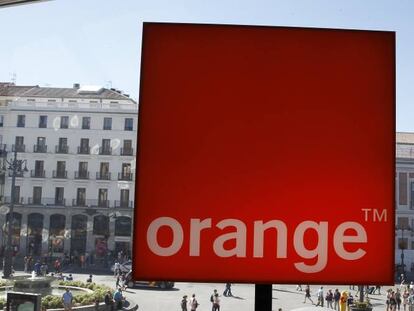 Tienda de Orange en la Puerta del Sol de Madrid.