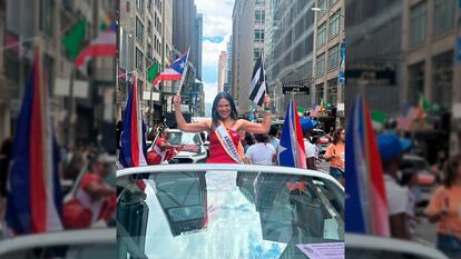 Ana Teresa Toro, durante el National Puerto Rican Day Parade en las calles de Nueva York.