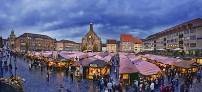 Mercadillo en Nuremberg (Alemania).