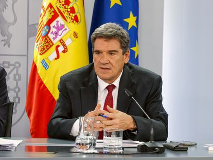 José Luis Escrivá, durante una rueda de prensa posterior al Consejo de Ministros.
