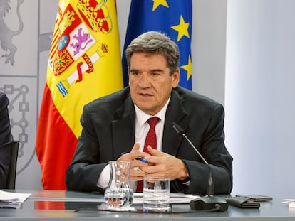 José Luis Escrivá, durante una rueda de prensa posterior al Consejo de Ministros.