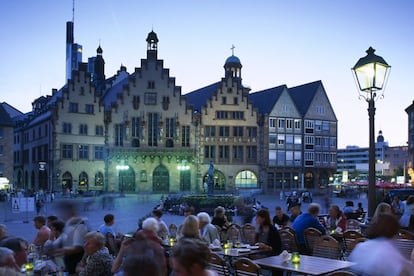 Edificio medieval de Römer en Fráncfort (Alemania).