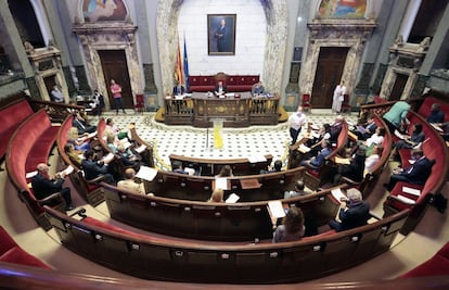 Imagen del pleno ordinario de mayo celebrado en el Ayuntamiento de València.