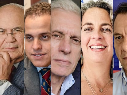 Claudia Macero, Omar González, Pedro Urruchurtu, Fernando Martínez Mottola, Magalli Meda y Humberto Villalobos.