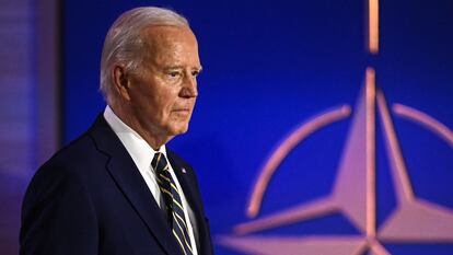 Joe Biden, este martes en la cumbre de la OTAN en Washington.