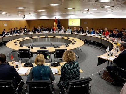 La ministra de Hacienda, María Jesús Montero preside el Consejo de Política Fiscal y Financiera (CPFF), a finales de 2023 en Madrid.