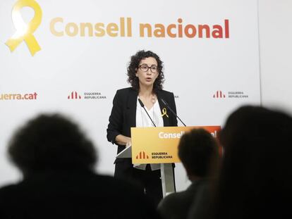 Marta Rovira, a la reunió de l'executiva nacional d'ERC.