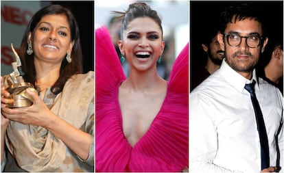 Nandita Das, Deepika Padukone y Aamir Khan.