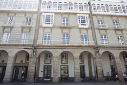 Sede de Rosp Corunna, en la plaza María Pita de A Coruña.