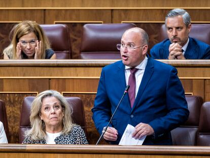 Tellado, el pasado jueves en el Pleno del Congreso