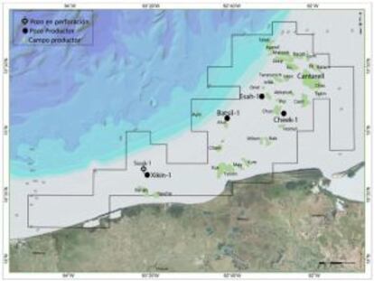 Detalle de los nuevos yacimientos en el Golfo de México.