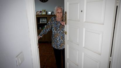 María, de 88 años de edad, en su domicilio de siempre el pasado mes de mayo.