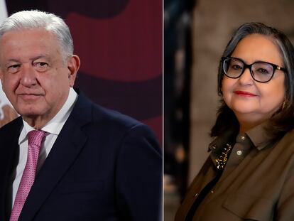 López Obrador y Norma Lucía Piña.