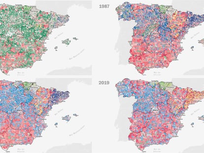Buscador | Qué se ha votado en España en todas las elecciones locales desde 1979, municipio a municipio