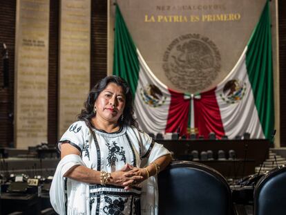 Inés Parra Juárez en la Cámara de Diputados en Ciudad de México.