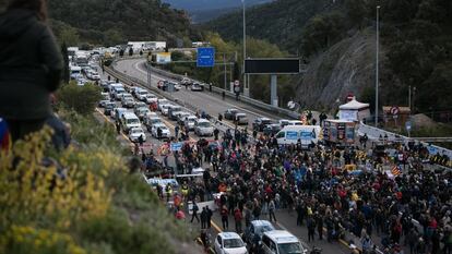 Una de las protestas impulsadas por Tsunami Democràtic contra la sentencia del 'procés', en una imagen de archivo.