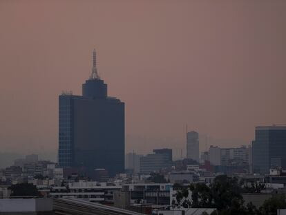 El cielo contaminado en Ciudad de México, el 13 de mayo de 2024.