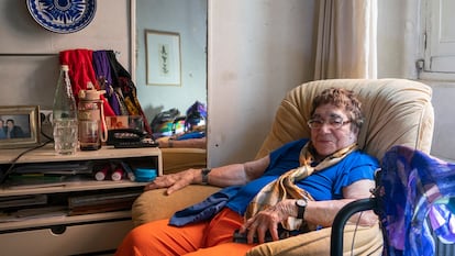 Marina López, de 94 años, un día antes del desahucio.
