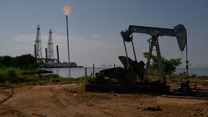 Un pozo petrolero en Cabimas (Zulia, Venezuela), en noviembre de 2023.