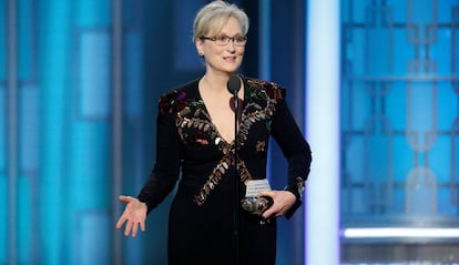 Meryl Streep, en la entrega de los Globos de Oro, en enero de este año.