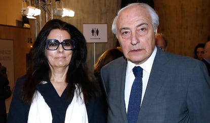 Françoise Bettencourt Meyers y su marido, Jean-Pierre Meyers, en unos premios de L'Oréal celebrados en París en marzo de 2018.