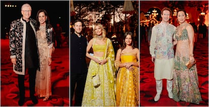 Bill Gates with his partner, Paula Hurd; Ivanka Trump with her husband, Jared Kushner, and their daughter Anabella; and Mark Zuckerberg with his wife, Priscilla Chan, at the pre-wedding party in March.