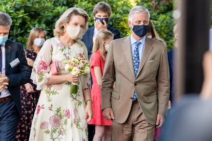 Felipe y Matilde de Bélgica este año durante las celebraciones del Día Nacional del País en la comuna belga de Alken. 