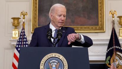 El presidente de Estados Unidos, Joe Biden, este viernes en la Casa Blanca.