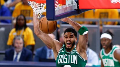 Jayson Tatum, durante uno de los partidos de las finales de la Conferencia Este de la NBA.