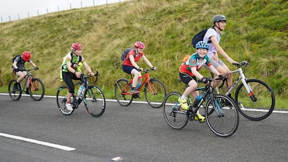 Un grupo de ciclistas aficionaos en Alston (Reino Unido), el pasado septiembre.