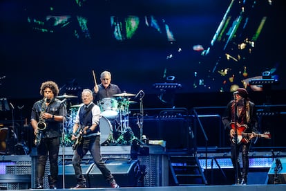 Bruce Springsteen y la E Street Band, durante su actuación en el Metropolitano. 