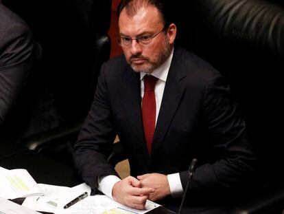 Luis Videgaray, en el Senado. 