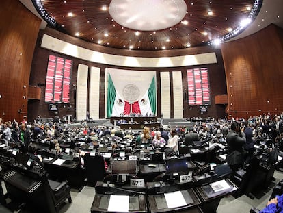 Sesión de trabajo en la Cámara de Diputados, en Ciudad de México, el pasado 25 de abril.